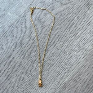 Celine Gold Necklace with Light Pink Pendant